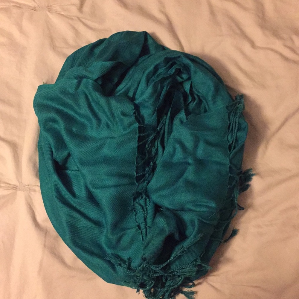 Turquoise pashmina shoulder wrap